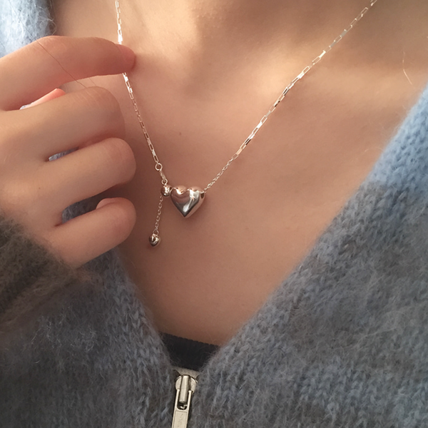 [moat] Carol Heart Necklace (silver925)