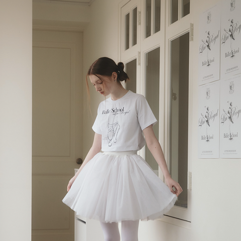 [Letter from Moon] Toe Shoes T-shirts (Ivory)