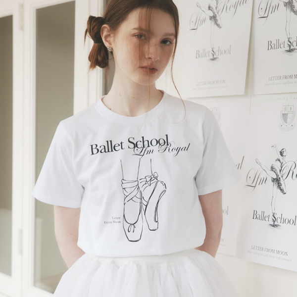 [Letter from Moon] Toe Shoes T-shirts (Ivory)