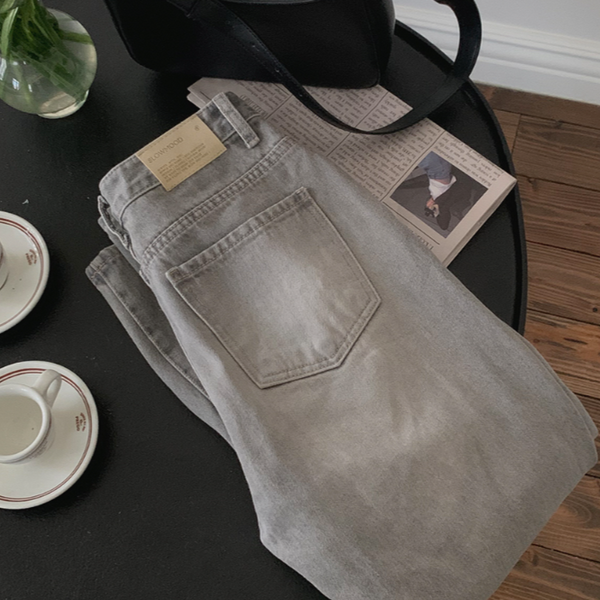 [SLOWAND] # SLOWMADE Base Sand Grey Denim Pants (+Long ver)