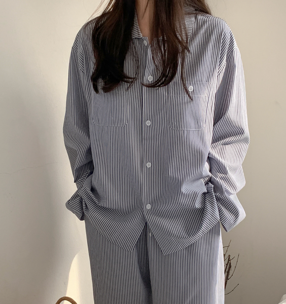 [Juuneedu] Slower Stripe Pyjama Set