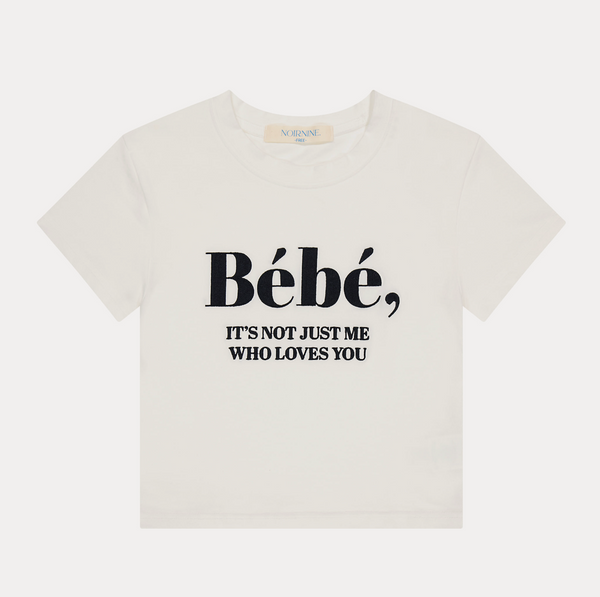 [NOIRNINE] Bébé Crop T-shirts (IVORY)