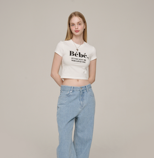 [NOIRNINE] Bébé Crop T-shirts (IVORY)