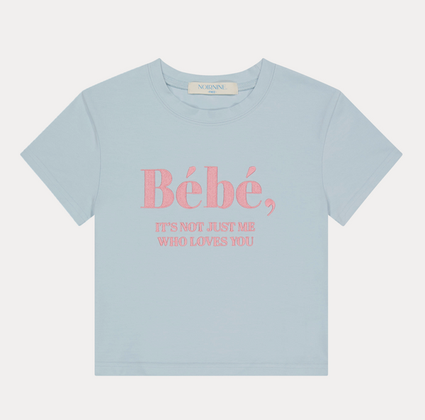 [NOIRNINE] Bébé Crop T-shirts (BLUE)