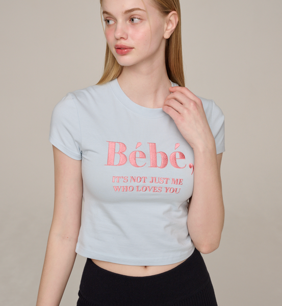 [NOIRNINE] Bébé Crop T-shirts (BLUE)