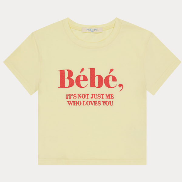 [NOIRNINE] Bébé Crop T-shirts (YELLOW)