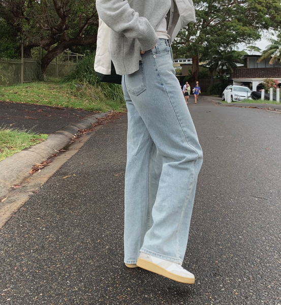 [SLOWAND] # SLOWMADE Today Wide Light Blue Denim Pants (+Long ver)