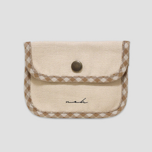 [noh] Signature Mini Wallet (Beige Check)