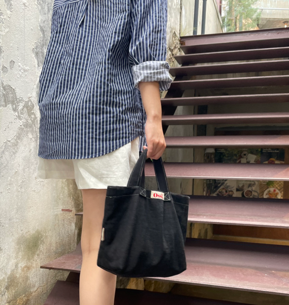 [Ossl] Stitch Linen / Corduroy Mini Eco Bag