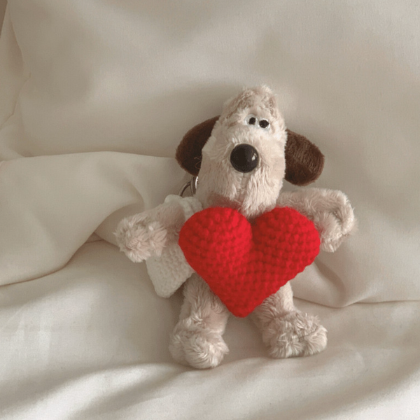 Gromit Heart Keyring