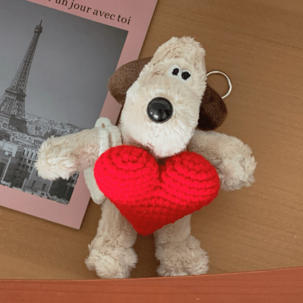 Gromit Heart Keyring