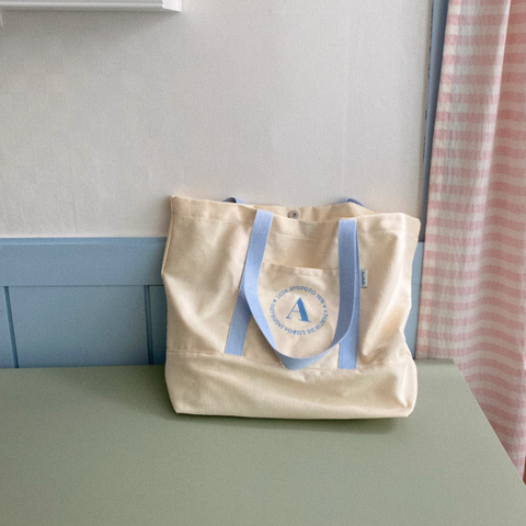 [Avofofo] Embroidery Butter Blue Shoulder Bag