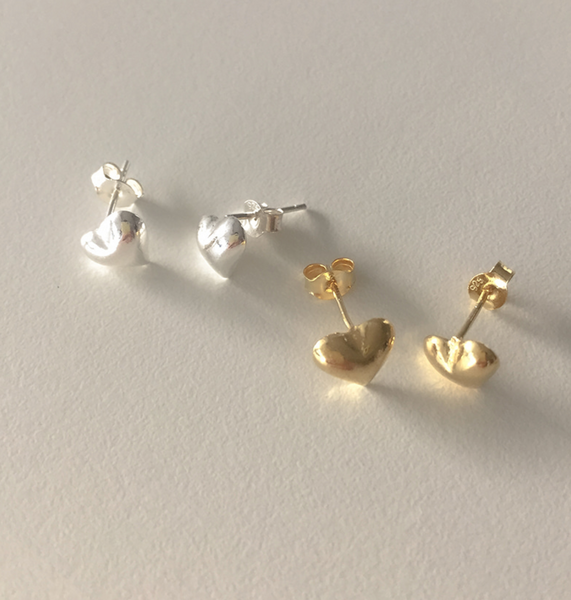 [moat] Clear Heart Earring (silver925)
