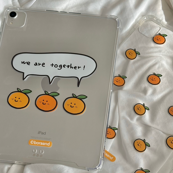 [bora and] Three Tangerine Ipad Case (Jelly Hard)