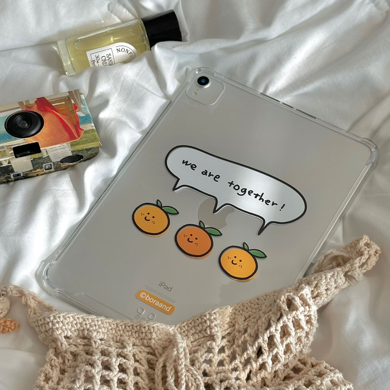 [bora and] Three Tangerine Ipad Case (Jelly Hard)