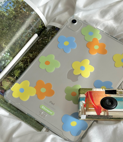 [bora and] Spring Flower Ipad Case (Jelly Hard)