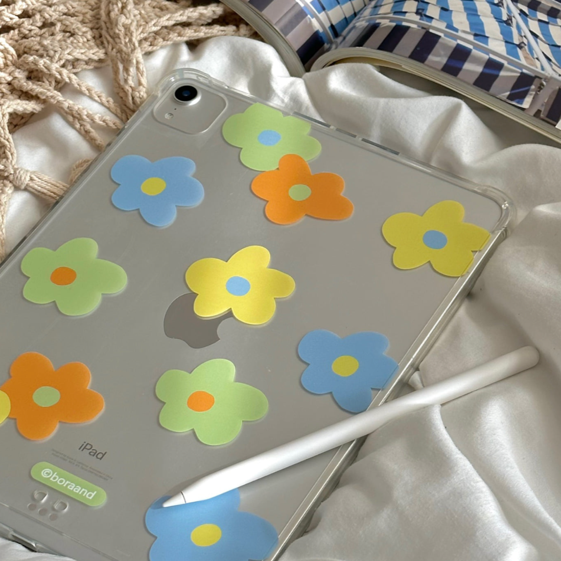 [bora and] Spring Flower Ipad Case (Jelly Hard)