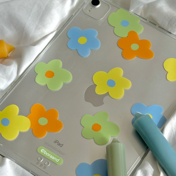 [bora and] Spring Flower Ipad Case (Jelly Hard)