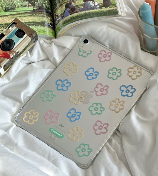 [bora and] Soft Flower Ipad Case (Jelly Hard)