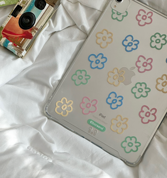 [bora and] Soft Flower Ipad Case (Jelly Hard)