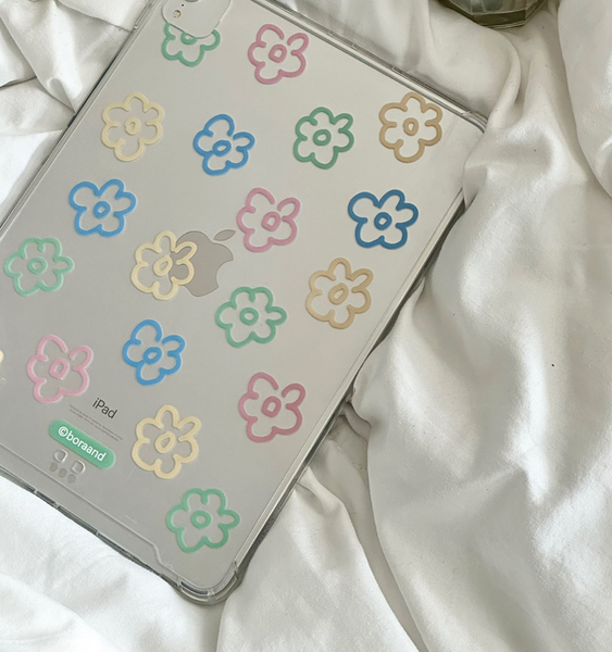 [bora and] Soft Flower Ipad Case (Jelly Hard)