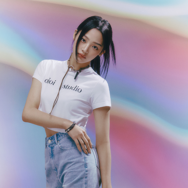 [O!Oi] LAYERED LOGO CROP T-SHIRT (4Colours)