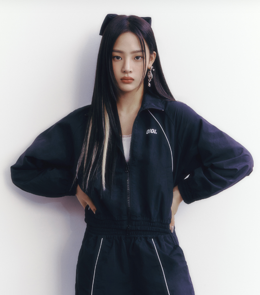 [O!Oi] VERTICAL PIPING CROP WIND BREAKER (5Colours)