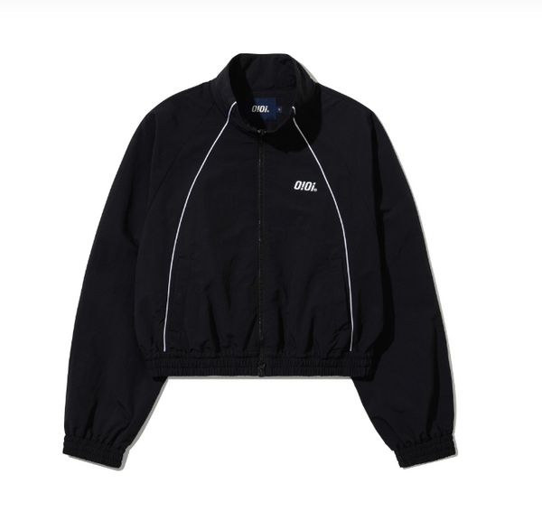 [O!Oi] VERTICAL PIPING CROP WIND BREAKER (5Colours)