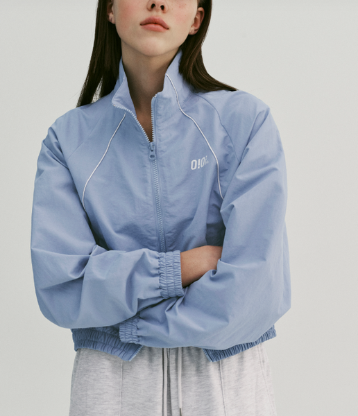 [O!Oi] VERTICAL PIPING CROP WIND BREAKER (5Colours)