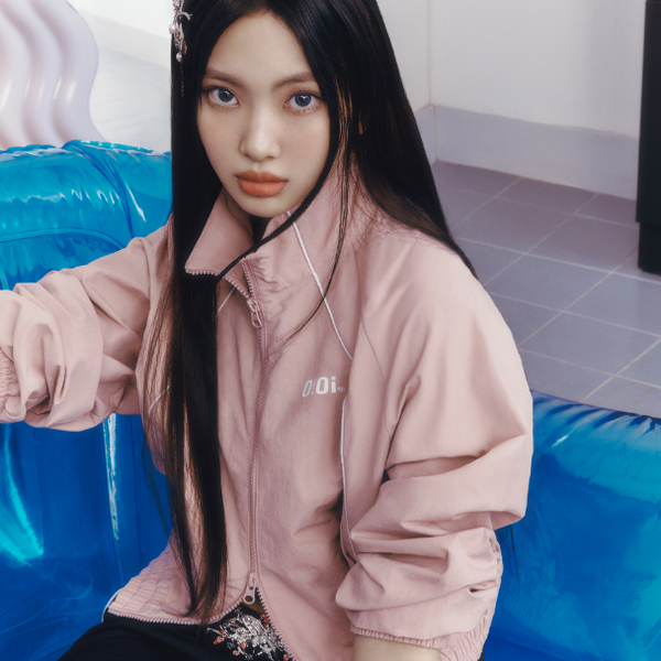 [O!Oi] VERTICAL PIPING CROP WIND BREAKER (5Colours)