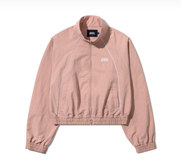 [O!Oi] VERTICAL PIPING CROP WIND BREAKER (5Colours)