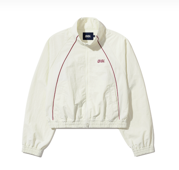 [O!Oi] VERTICAL PIPING CROP WIND BREAKER (5Colours)