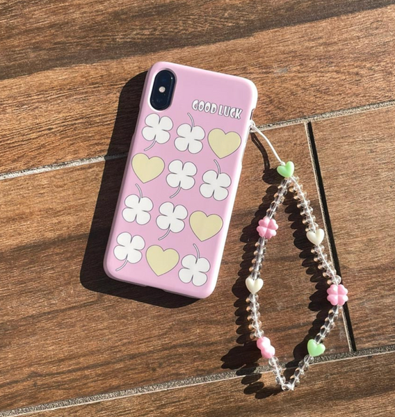 [TML] GOOD LUCK Clover Matte Hard Phone Case