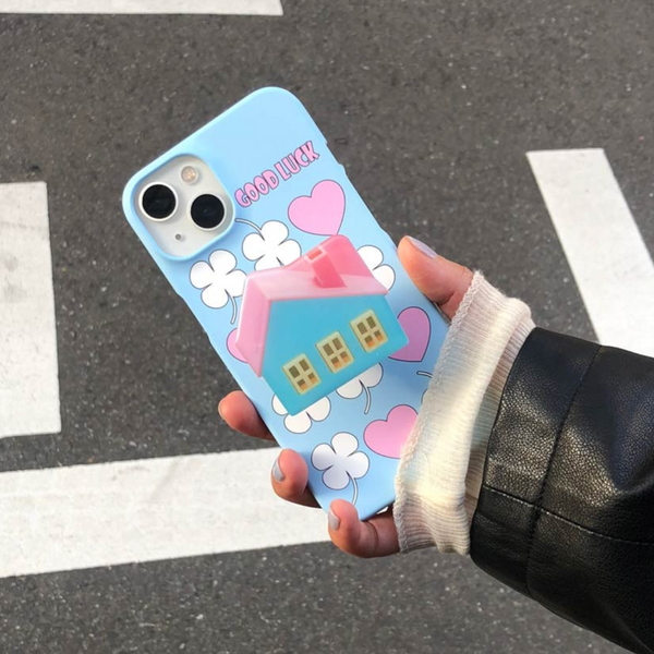 [TML] GOOD LUCK Clover Matte Hard Phone Case