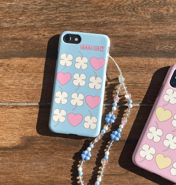 [TML] GOOD LUCK Clover Matte Hard Phone Case