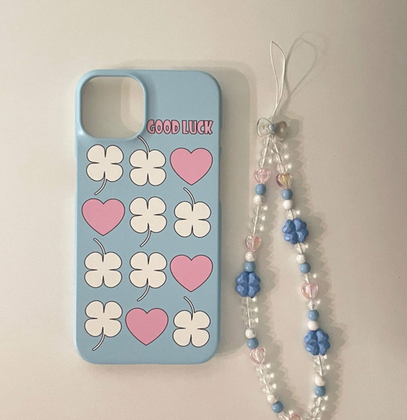 [TML] GOOD LUCK Clover Matte Hard Phone Case