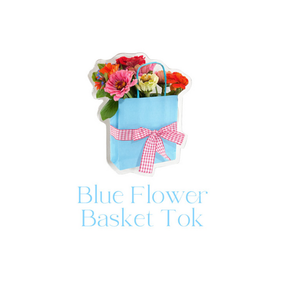 [TML] BLUE FLOWER BASKET Grip Tok