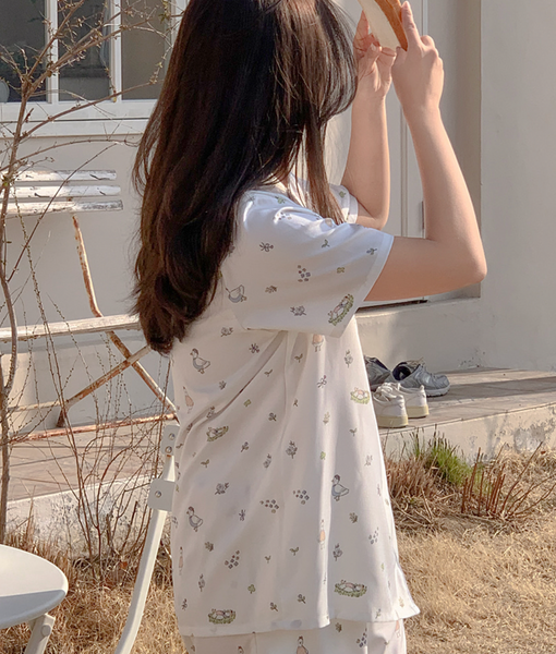 [Juuneedu] BUDDY Short-Sleeved Pyjama Set