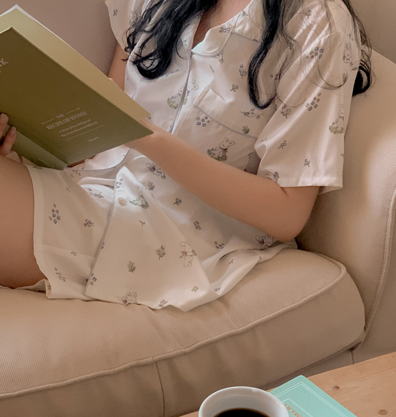 [Juuneedu] BUDDY Short-Sleeved Pyjama Set