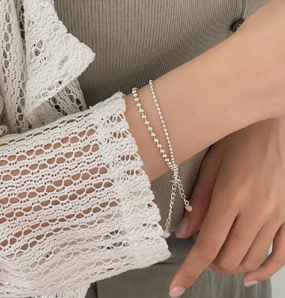 [SOYE PI-NE] [Silver925] Ball Chain Silver Bracelet (2 sizes)