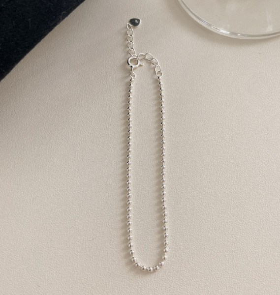 [SOYE PI-NE] [Silver925] Ball Chain Silver Bracelet (2 sizes)