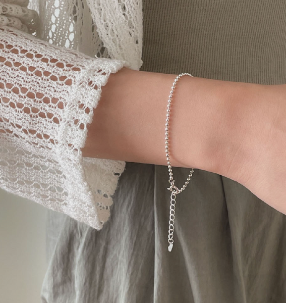 [SOYE PI-NE] [Silver925] Ball Chain Silver Bracelet (2 sizes)