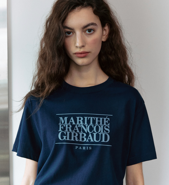 [MARITHÉ FRANÇOIS GIRBAUD] MOUVEMENT CLASSIC LOGO TEE navy