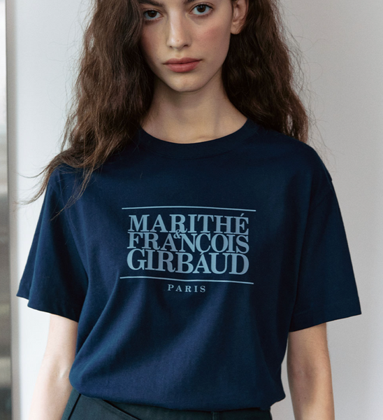 [MARITHÉ FRANÇOIS GIRBAUD] MOUVEMENT CLASSIC LOGO TEE navy