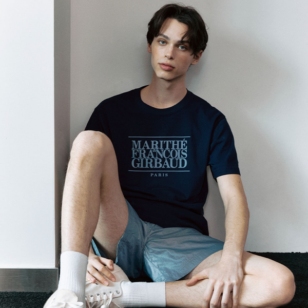 [MARITHÉ FRANÇOIS GIRBAUD] MOUVEMENT CLASSIC LOGO TEE navy