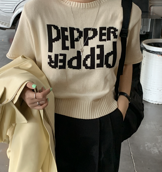 [TRENDY APPAREL] Pepper Half Knit