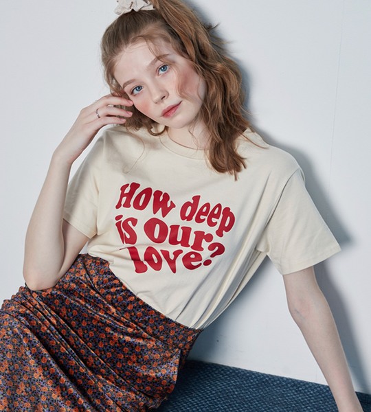 [LUVISTRUE] IN LOVE TEE(CREAM)