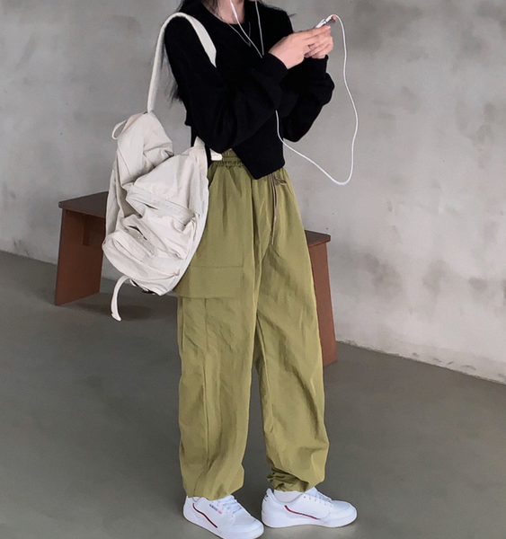 [CREAM CHEESE] [MADE] Summer Memories Two-Way String Jogger Cargo Pants