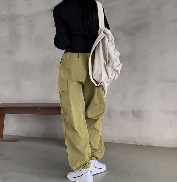 [CREAM CHEESE] [MADE] Summer Memories Two-Way String Jogger Cargo Pants