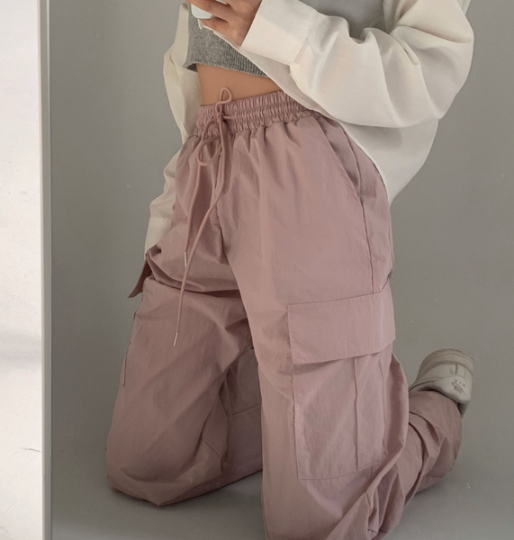[CREAM CHEESE] [MADE] Summer Memories Two-Way String Jogger Cargo Pants